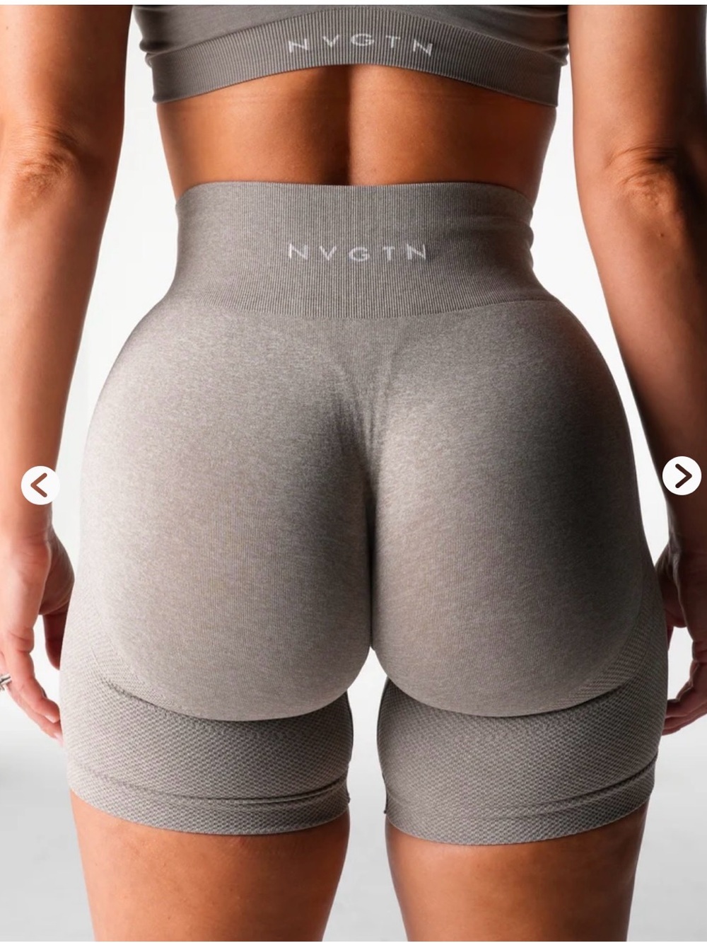 NVGTN Taupe Lift Seamless Shorts XS